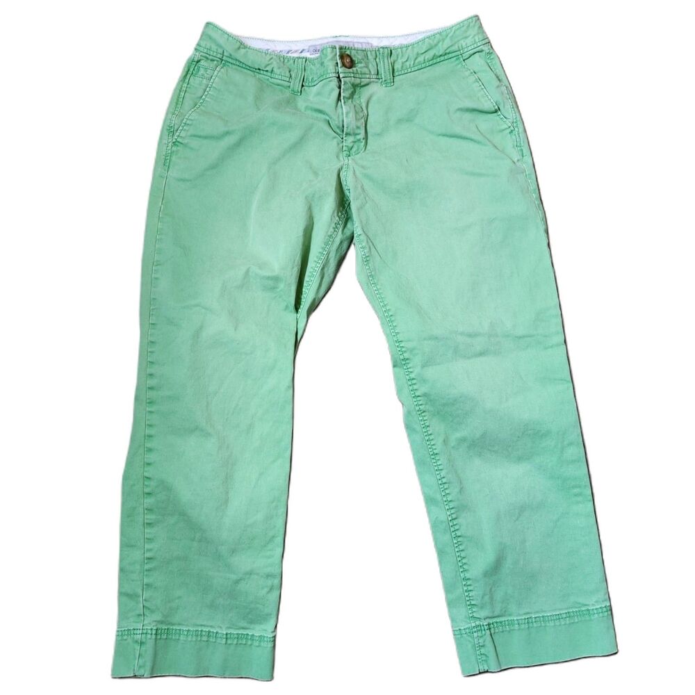 Old Navy Women’s Green Capri Pants – Size 4 Stretch Cotton Blend